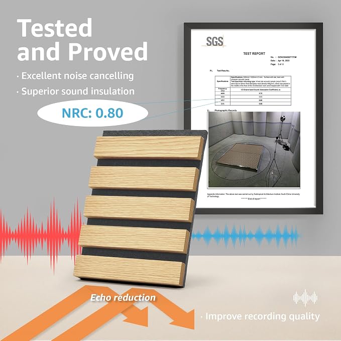 Art3d 2 Wood Slat Acoustic Panels - Image 3