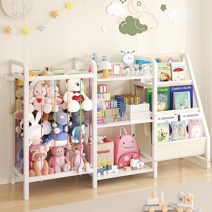 B1 Kids Bookshelf and Toy Storage, 3-Tier Book Shelf by CYXPHION