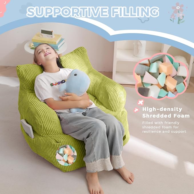 MAXYOYO Kids Bean Bag Chair, Stuffed Toddler Bean Bag Sofa - Image 8