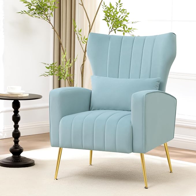 Modern Accent Chair Upholstered Living Room Chair, High Back Arm Chair - Image 9