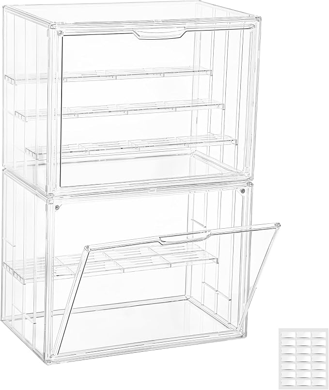 Attelite Acrylic Display Case, Upgrade 4 Tiers Clear Display Case by Attelite