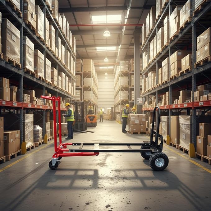 Red Convertible Hand Truck Dolly Cart - Image 7