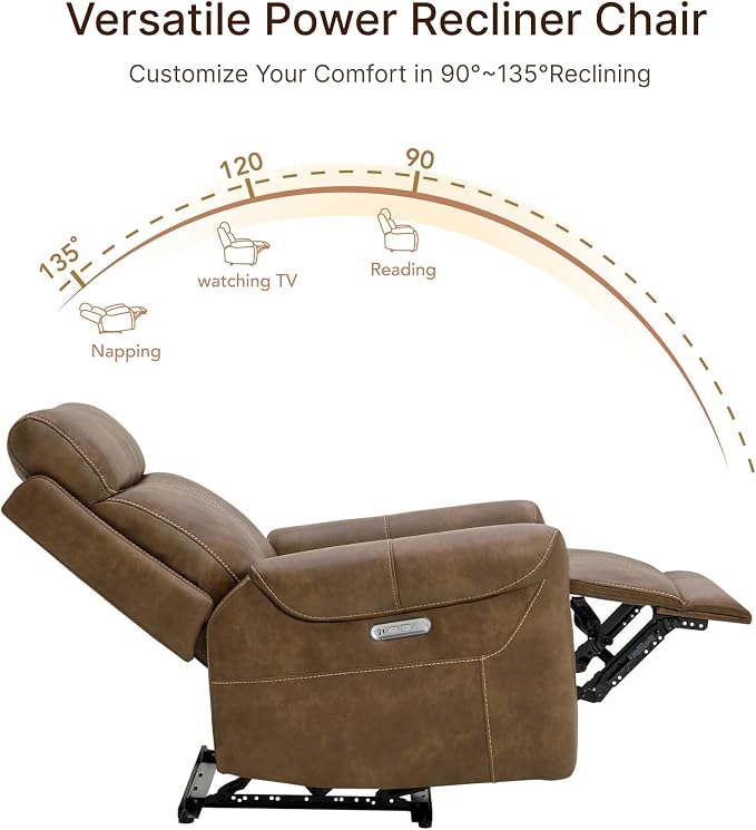KISLOT Leather Recliner Chair Set of 2, Wall Hugger RV Recliners - Image 5