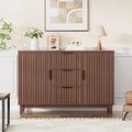 47.2" W Storage Cabinet with 3 Drawers, Fluted Buffet Cabinet with Storage by FiveWillowise