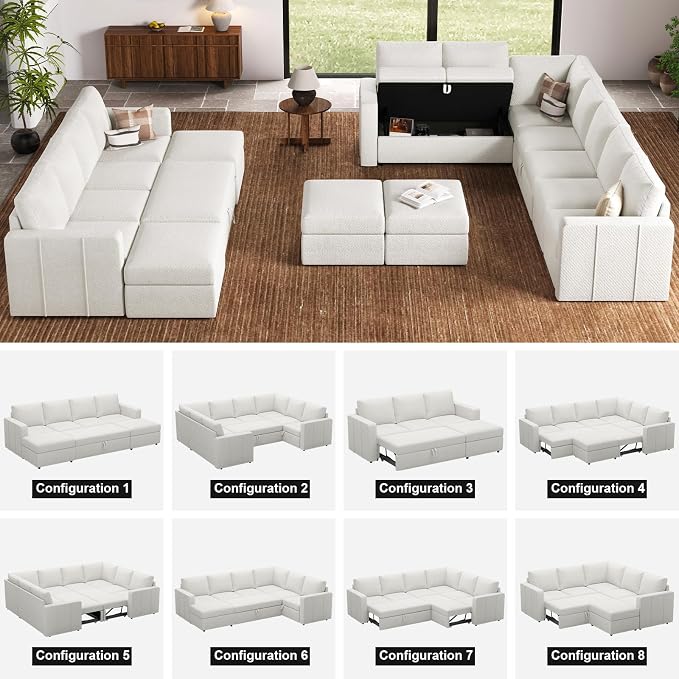 Belffin Modular Sectional Sleeper Sofa - Image 8