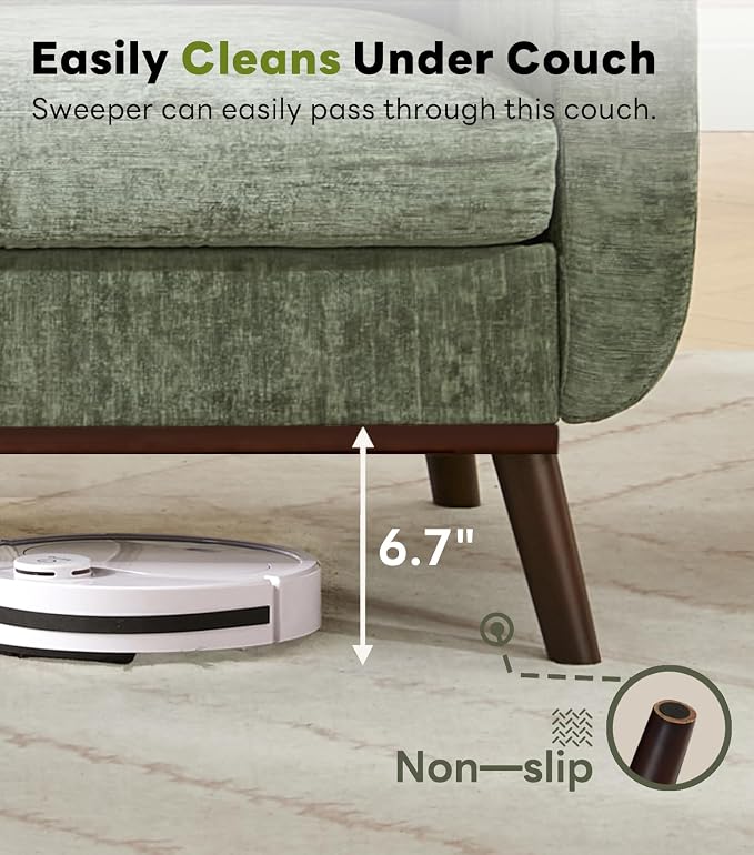 Kingfun 77.2" W Loveseat Sofa, Mid Century Modern Decor Love Seat Couches - Image 5