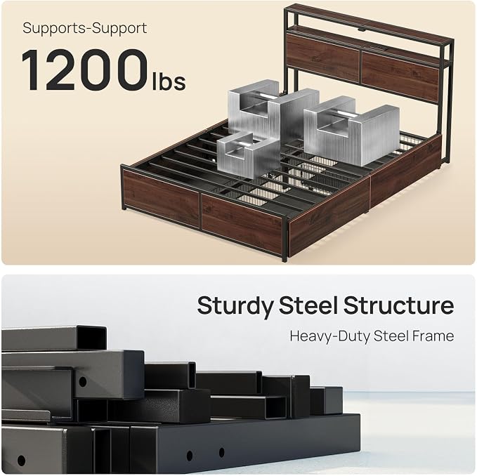Rolanstar Full Size Bed Frame - Image 9