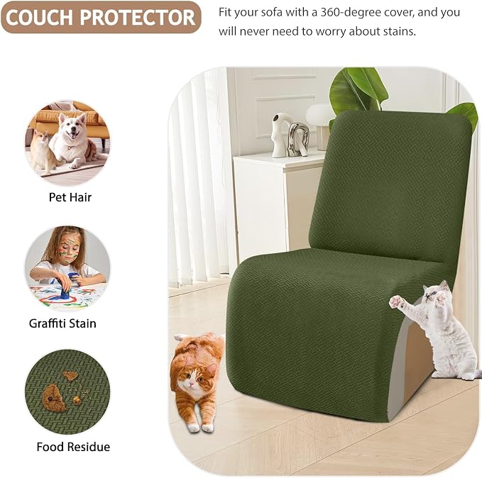 ALIECOM 100% Waterproof Recliner Sectional Couch Covers L Shape Stretch Corner - Image 6