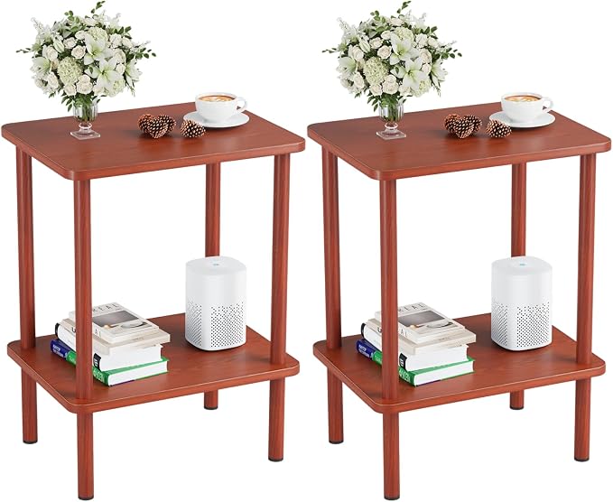 Apicizon 2 Tier End Table Set of 2, Small Side Table by APICIZON