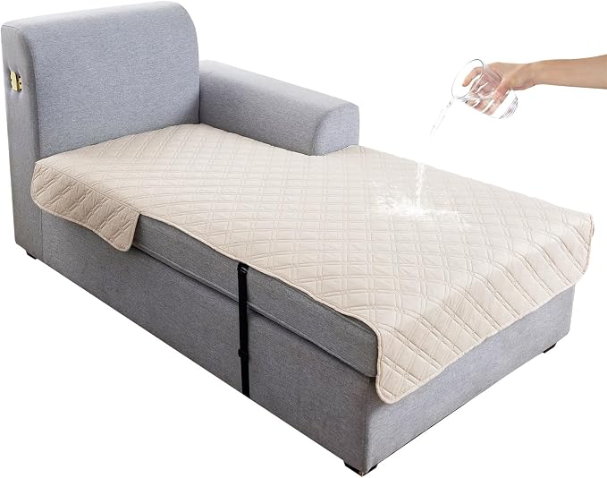 Genina L Shape Couch Cover, Sectional Couch Chaise Covers, Waterproof Washable by Genina