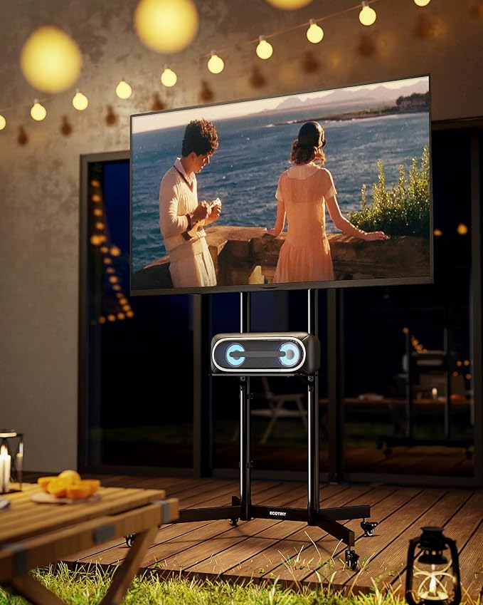 Heavy-Duty Rolling TV Stand for 32–85" Screens — Supports 187 lbs, Stable - Image 8