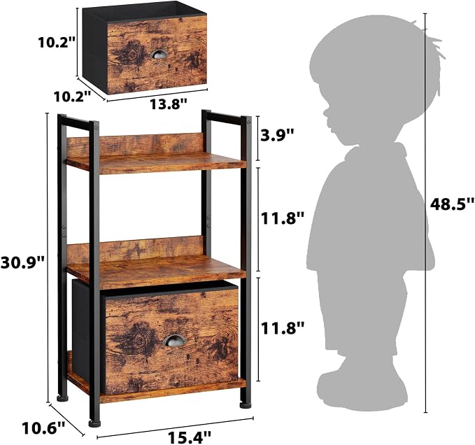 Furologee 3 Tier Bookshelf - Image 3