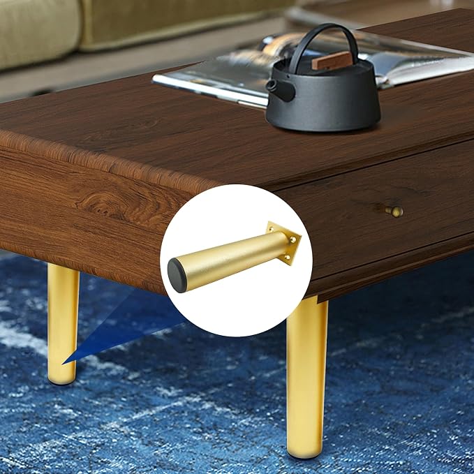 Set of 4 Aluminum Alloy Furniture Legs 7 Inch Height, 1.5 Inch Diameter - Image 6