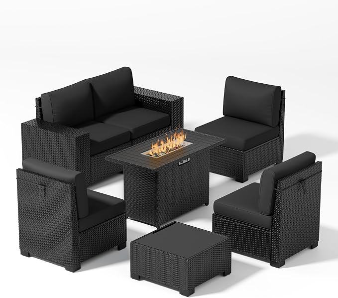 Patio Furniture Set, Wide Armrest Outdoor Furniture Set - Image 8