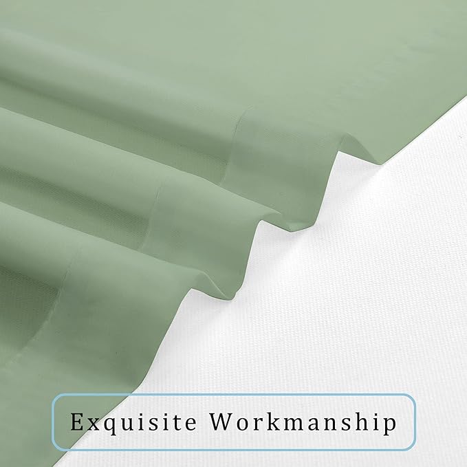 OWENIE Sheer Curtains, Sage Green Sheer Curtains 84 inch Length 2 Panels Set - Image 7