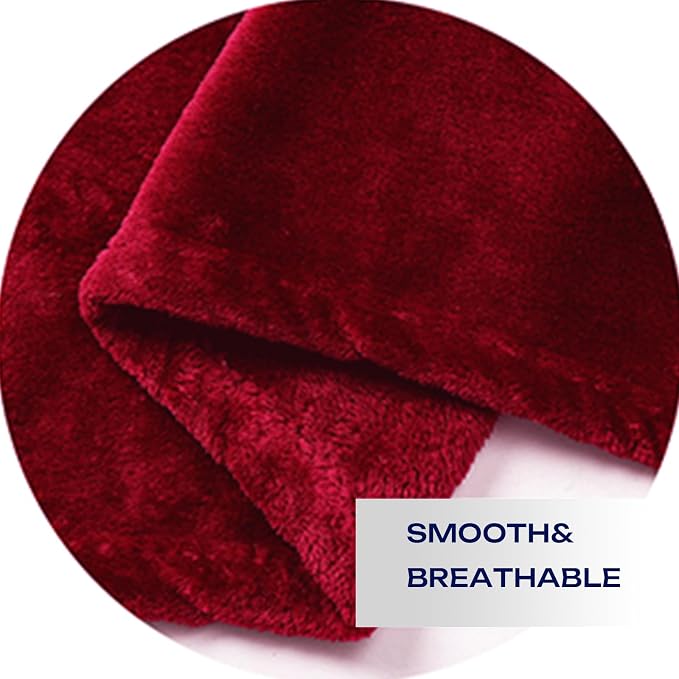 JIAHANNHA Red Throw Blanket Fleece Blanket Throw Size, Super Soft Cozy Plush - Image 5