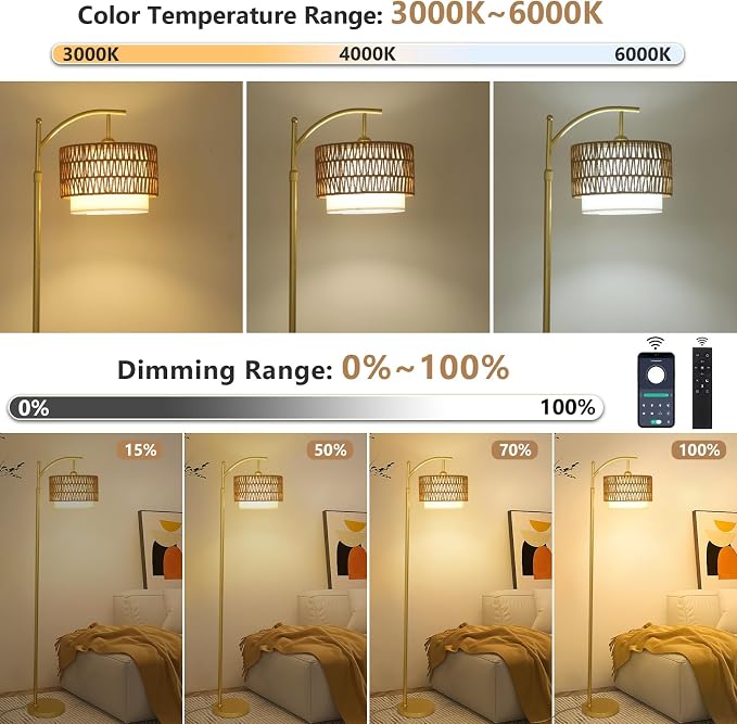 Gold Floor Lamps for Living Room - Image 2