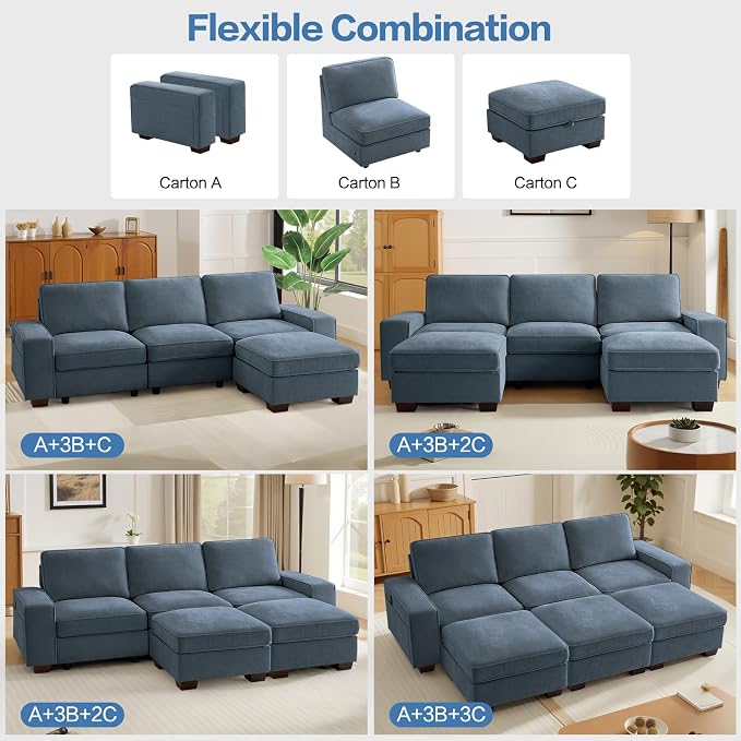 TEKAMON 100" Modular Sectional Sofa - Image 5