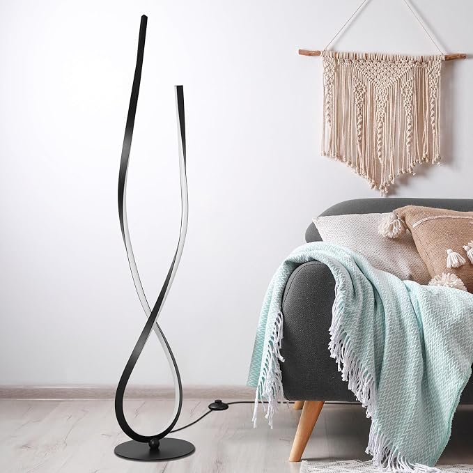 NUÜR Spiral Floor Lamp, Arched Bright Floor Lamps - Image 2