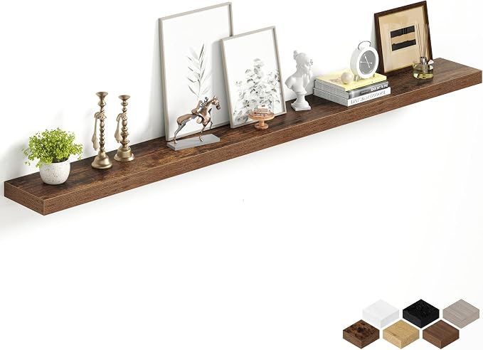 Fun Memories 72Inch Long Floating Shelves, 8 Inch Deep Shelves by FunMemories