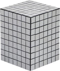 JONATHAN Y Callista White/Black Modern Ceramic Tiled Cube Side Table, 18-Inch by JONATHANY