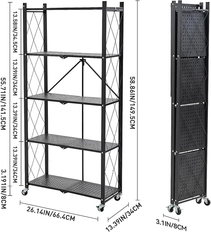 BRIAN & DANY 5-Tier Foldable Storage Shelves - Image 3