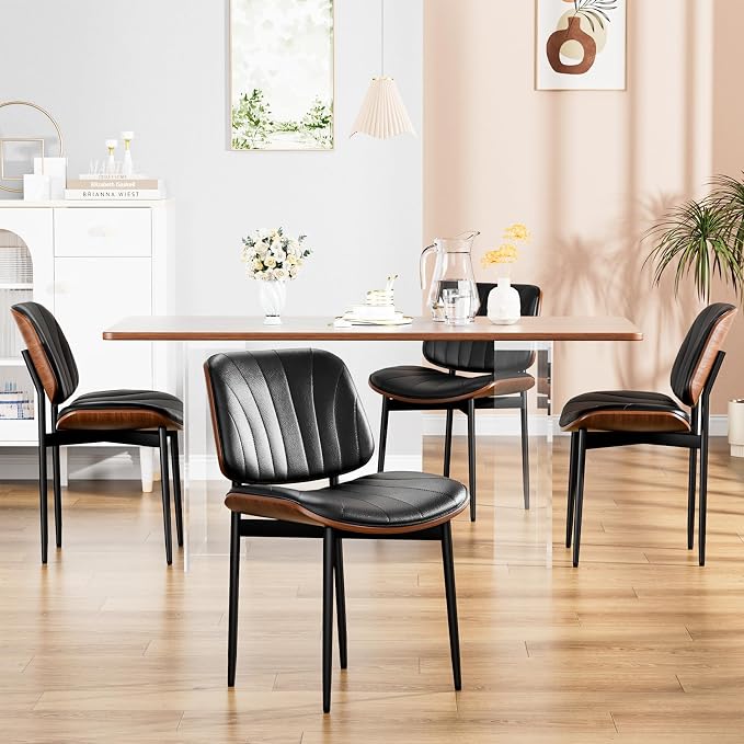 YaFiti Dining Chairs Set of 6, Dining Room and Kitchen Chairs, Mid Century - Image 8