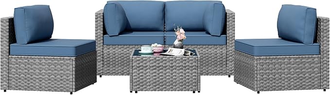 Patio Furniture Sets, 5 Piece Outdoor Sectional Sofas, Wicker Rattan Outdoor by Shintenchi%7CFurnitureMadeforRealLife