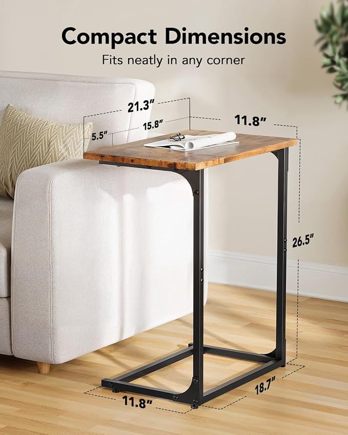 Pipishell C-Shaped Side Table, C Table - Image 2