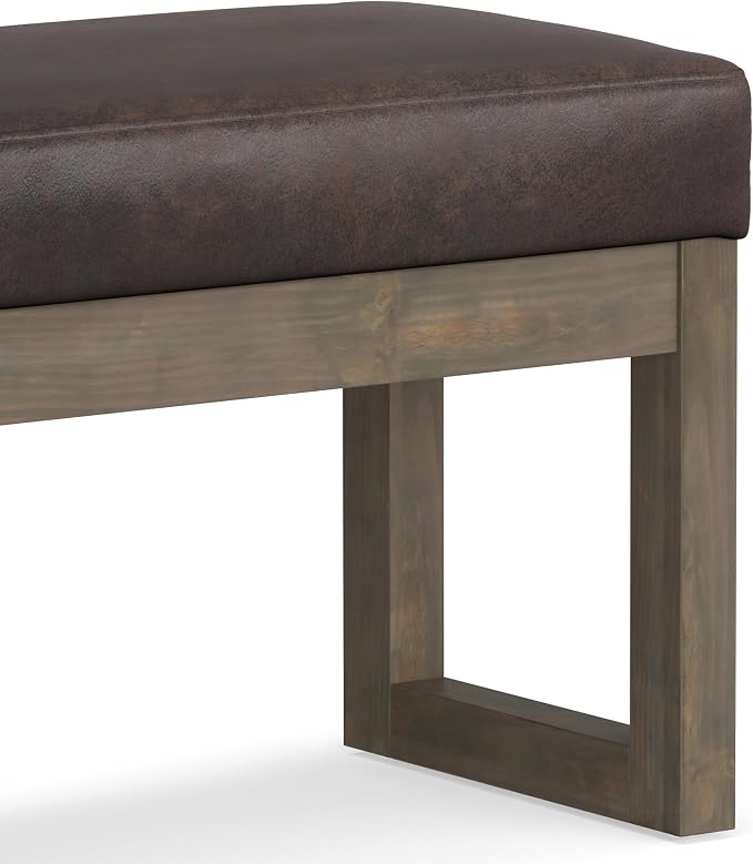 SIMPLIHOME Milltown Small Ottoman Bench - Image 10