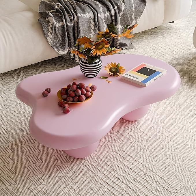 47" Cloud Coffee Table for Living Room Irregular Coffee Table Modern Unique - Image 4