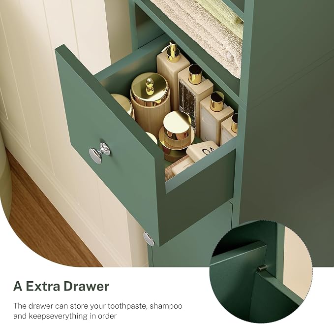 TEENFON Bathroom Cabinet, Narrow Bathroom Storage Cabinet - Image 6