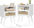Lerliuo Rattan Nightstands Set of 2 by Lerliuo