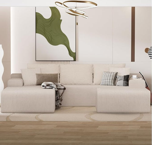 105" Convertible Sectional Couch by Unknown