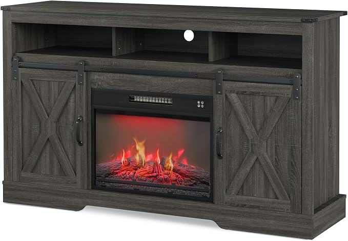 RoyalCraft Fireplace TV Stand for 65+ Inch TV, Rustic Media Console - Image 8