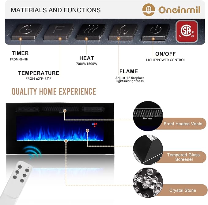 oneinmil Fireplace TV Stand - Image 5