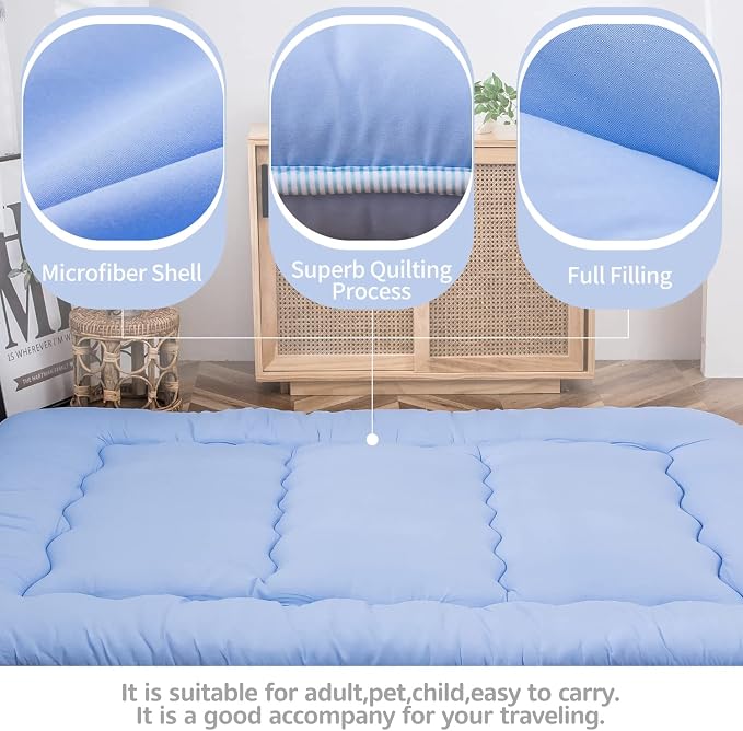 MAXYOYO Japanese Floor Mattress Futon Mattress, Thicken Sleeping Pad Foldable - Image 5