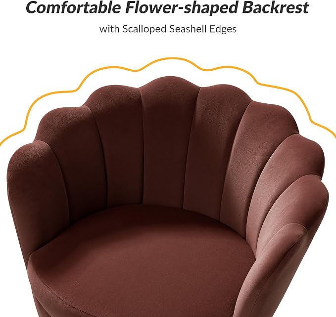 HULALA HOME Modern Velvet Accent Chairs Set of 2 - Image 3