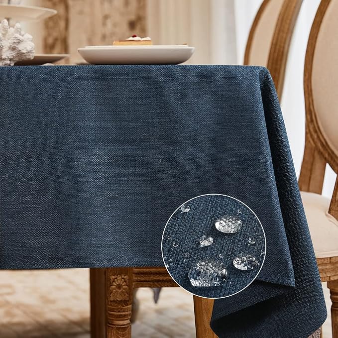 BALCONY & FALCON Small Square Tablecloth Washable Wrinkle Resistant and Water by BALCONYFALCON