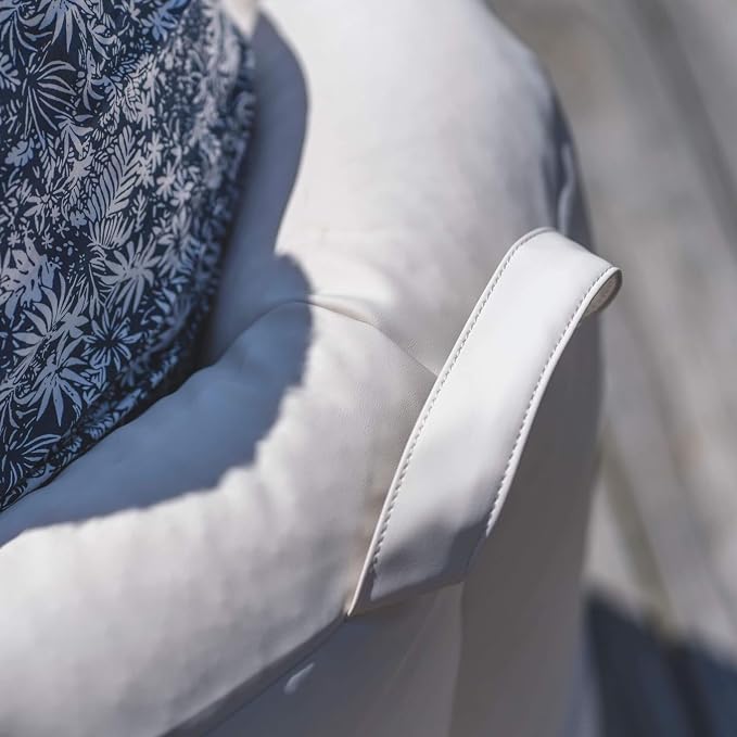 Big Joe Milano Outdoor Beanbag Chair White Marine - Image 5