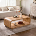 Modern Wood Coffee Table, Rectangular Minimalist Center Table by Everyinnovationisforprogre