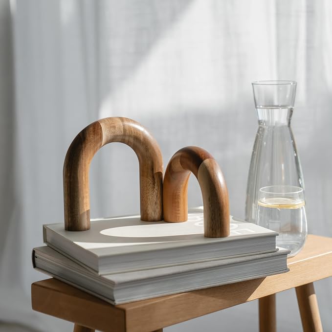 PEAKOLY Wood Arch Bookshelf Decor - Image 6
