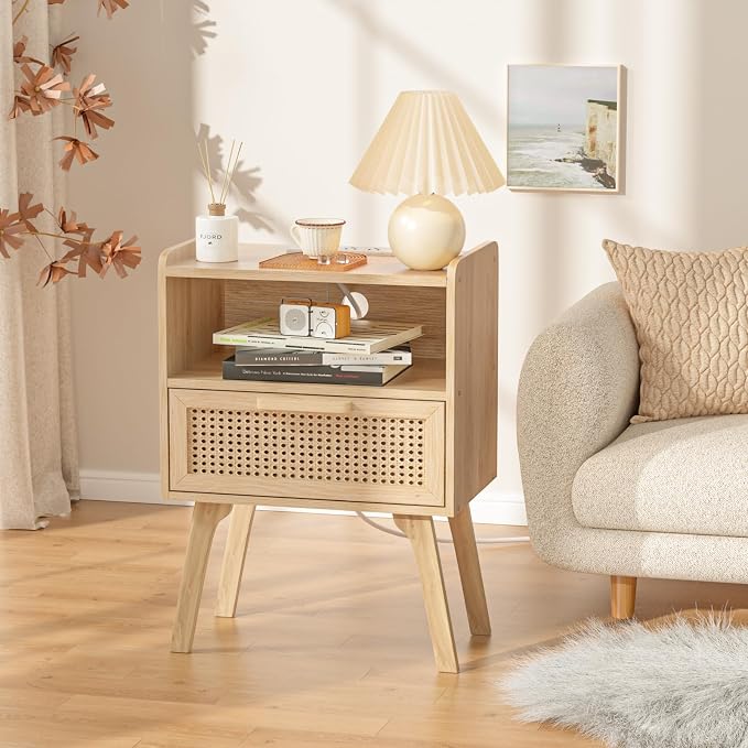 Lerliuo Rattan Nightstands Set of 2 - Image 9