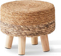 Cpintltr Ottoman Outdoor Sea Grass Stool Poufs Hand Woven Round Foot Stool by CpintltrFruniture