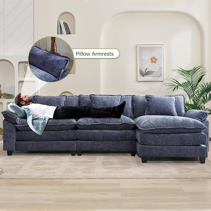 Oprisen 120" Modular Sectional Sofa, Comfy Cloud Couch Sectional Sofa - Image 5