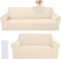 Peryiter 2 Pcs Sofa Covers Couch and Loveseat Covers Set Stretch Sofa Slipcover by Peryiter
