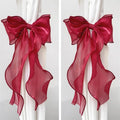 2 Pack French Silky Bow Curtain Tiebacks, Elegant Lace Ribbon by Unknown