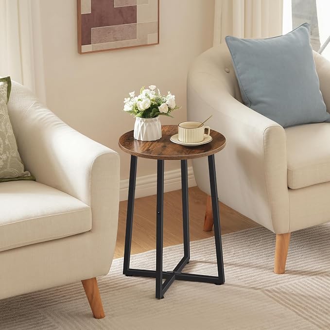 HOOBRO Side Tables Set of 2, Round End Accent Tables - Image 5