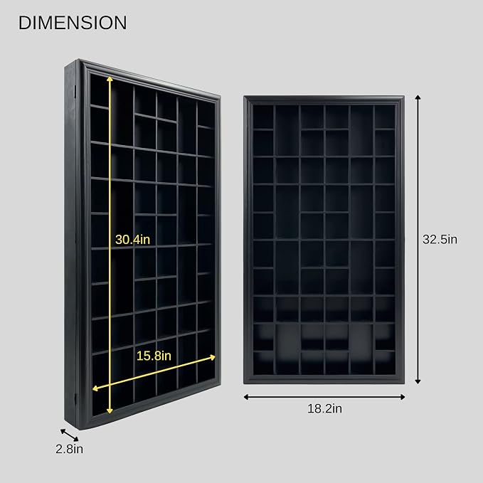 Shot Glass Display Cabinet Solid Wood - Image 8