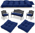 3 Pcs Wicker Chair Cushions Patio Loveseat Chaise Cushion Set by YDDSKY